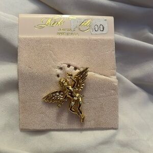 NWT Vintage Kirks Folly Angel pin with Butterfly backing